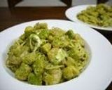 A picture of step 4 of Genovese with Shrimp and Mozzarella Cheese.