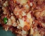 A picture of step 3 of Chana Samosa Chaat.