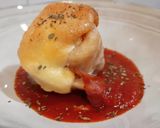 Foto del paso 6 de la receta: Popietas de panga rellenas de jamón y gratinadas