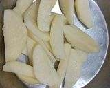 A picture of step 1 of Spinach and potato dry curry.