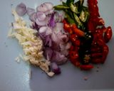 Foto langkah ke 2 dari resep Oseng Klotok Cabe Hijau.