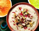 A picture of step 4 of Thandai phirni.