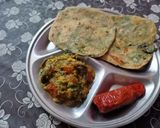 A picture of step 4 of Coriander leaves paratha.