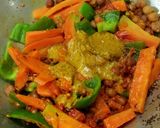 A picture of step 4 of Carrot tomato Black Chana Kasundi.