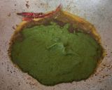 A picture of step 5 of Palak Paneer or Indiana cottage cheese in Spinach gravy.