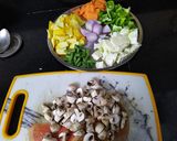 A picture of step 10 of Schezwan curry.