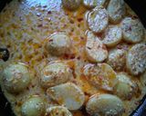 A picture of step 3 of Rajasthani Bataki/ Dahi Aloo.