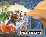 A picture of step 8 of Chana chat in crisp bowl.