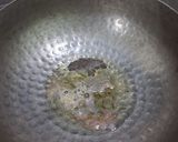 A picture of step 1 of Besan Bhat (Besan Rice).