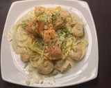 Foto del paso 6 de la receta: Spaghetti con salmón y gambas al Roquefort