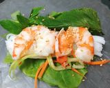 A picture of step 9 of Rainbow Spring Rolls.