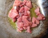 A picture of step 1 of Gammon with Chorizo in a Sweet Tomato Sauce 👍.