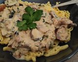 Tejszínes, gombás ragu füstölt harcsával 🐟🍄 recept fázis 10 fotója