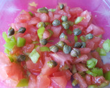 Foto del paso 6 de la receta: Ceviche de almejas con aguacate y melocotón al aroma de naranja