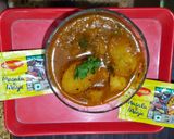 A picture of step 5 of Dum Aloo.