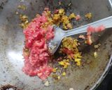 A picture of step 3 of Besan Guthala kari.
