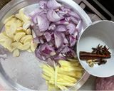 Gambar langkah 1 resipi Bubur Lambuk Daging.
