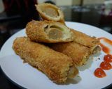 Foto langkah ke 6 dari resep Roti Gulung Sosis-Keju.