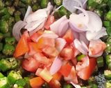 A picture of step 2 of Bhindi do pyaza.