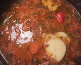 Foto del paso 4 de la receta Caballa a la moruna, con patatas y pimientos