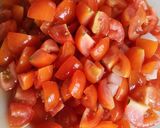 A picture of step 2 of Pico de gallo.