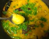 A picture of step 6 of Jhinge diye Bhaja Muger Dal.