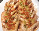 A picture of step 1 of Steam Shrimps.