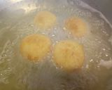 A picture of step 2 of Deep fried salmon and corn balls with hummus.