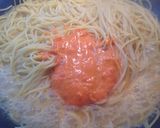 A picture of step 11 of Spaghetti with Langoustines, Shrimp, Calamari, and Clams.