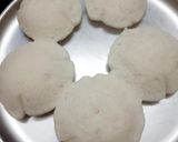 A picture of step 8 of Idly with sambar (without dal) for breakfast.