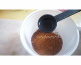 A picture of step 1 of Dalgona Coffee without refined sugar.