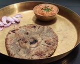 A picture of step 5 of Sev Tomato Bhaji.