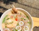 Hình bước làm 4 của món Cháo trứng nhum, hải sản