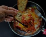A picture of step 6 of Shakshuka.