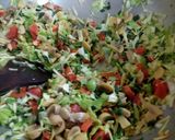 A picture of step 14 of Schezwan Soup.