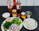 A picture of step 1 of Chilli paneer semi gravy.