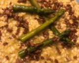 A picture of step 9 of Risotto with Asparagus and Crispy Ground Beef.