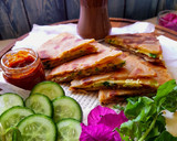 Foto langkah ke 18 dari resep Quesadilla Chicken Taco with Homemade Tortilla.