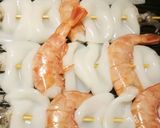 A picture of step 1 of Seafood on a stick.