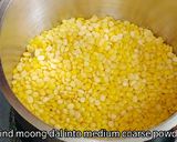 A picture of step 1 of Instant Moong Dal Halwa.