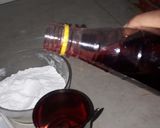 A picture of step 2 of Roohafza shake.