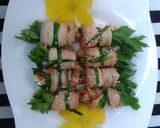 Hình bước làm 4 của món Thịt luộc cuốn kim chi