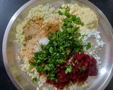 A picture of step 3 of Beetroot Sweet Potato Tikki / Pink Tikki.