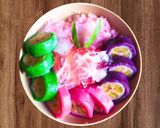 Foto langkah ke 7 dari resep Es Pisang Ijo Pelangi.