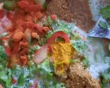 A picture of step 5 of Masala Breakfast Omelette with sauted vegetable.