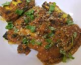 A picture of step 6 of Stuffed Banana Masala with Coconut stuffing.