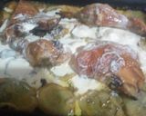Foto del paso 5 de la receta: Pollo al horno (sin aceite) con papas y crema😁