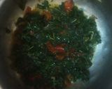 A picture of step 4 of Mchicha and spinanch # authormarathon.#.