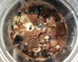 A picture of step 2 of Berry smoothie - vegan.