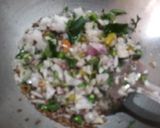 A picture of step 4 of Vegetable sooji upma (rava upma).